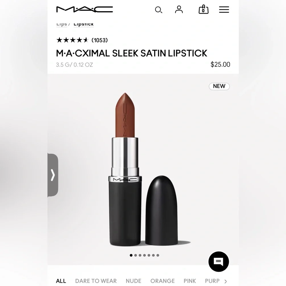 MAC Cosmetics Macximal Sleek Satin Lipstick in Shade Truth Be Untold